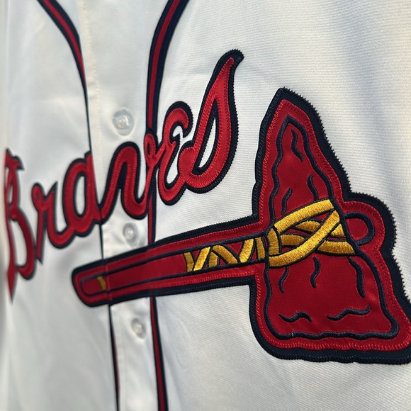 Deion Sanders Atlanta Braves Mitchell & Ness 1992 Authentic Jersey - White - Picture 4 of 7